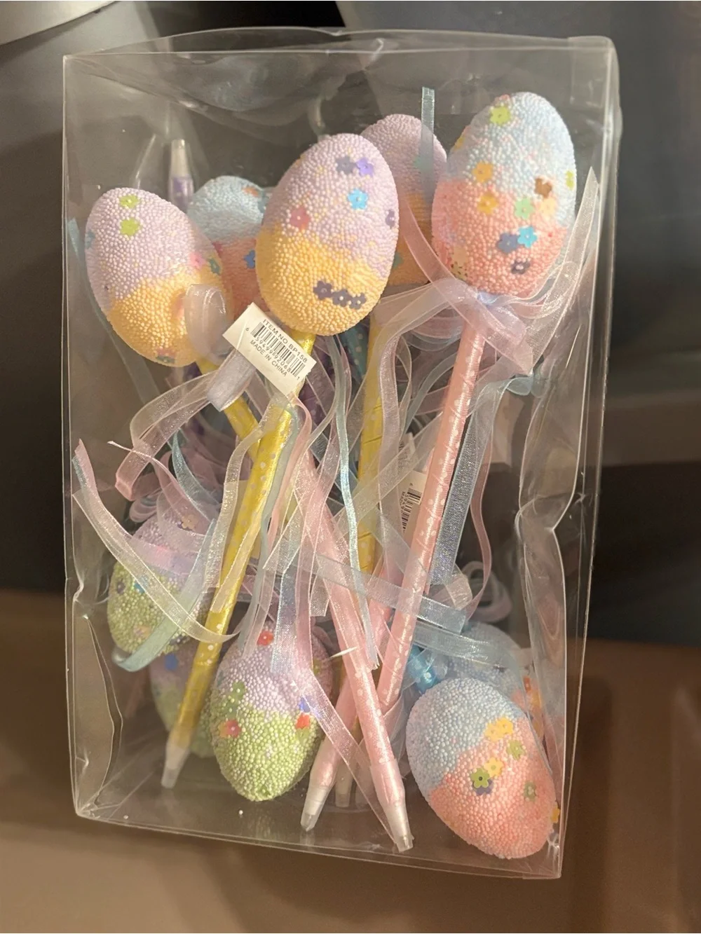 Pastel Easter Egg Picks - Assorted Pink, Purple, Yellow, Blue, Green